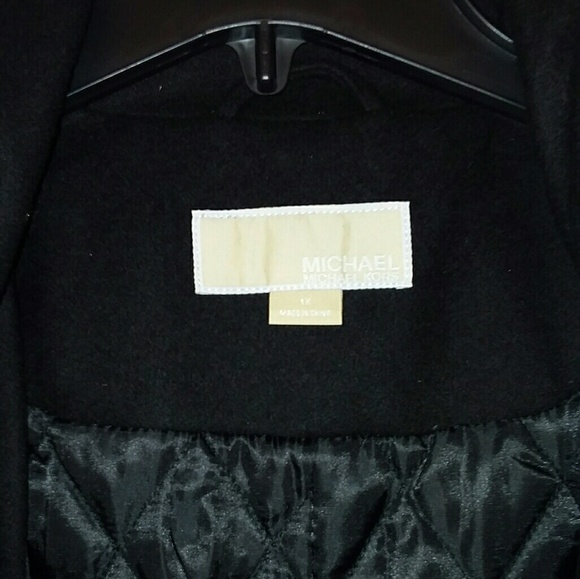 NWT Michael Kors plus black wool-blend toggle coat - Picture 4 of 8